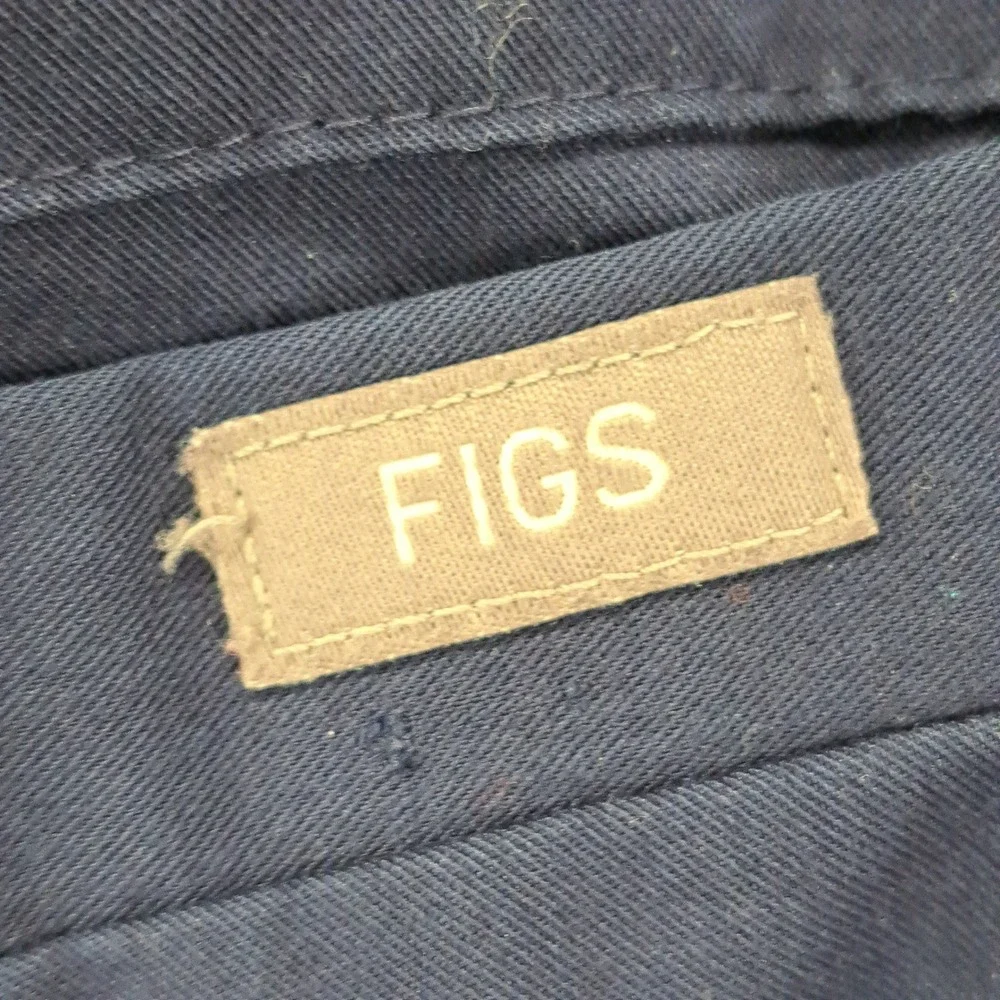 FIGS Navy Blue Jogger Scrub Pants MXSXW2004 Elastic Waist Drawstring Size Large